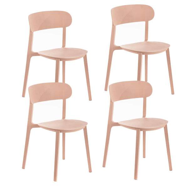 Set 4 Sedie 48x52xH77,5 cm in Polipropilene Cindy Rosa antico acquista