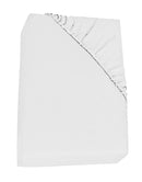 Lenzuolo Sotto Matrimoniale con Angoli H40 cm ed Elastico Tinta Unita Bianco