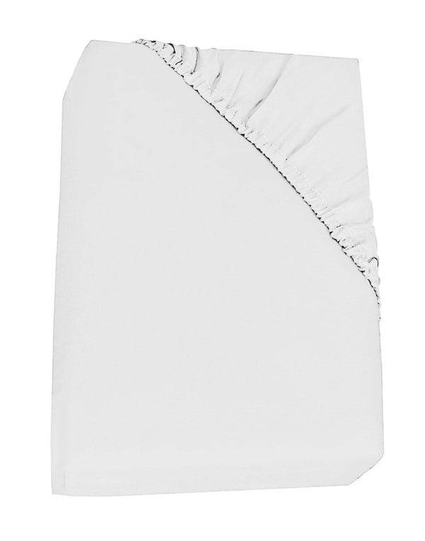 Lenzuolo Sotto Matrimoniale con Angoli H40 cm ed Elastico Tinta Unita Bianco sconto