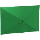 Telo di Ricambio per Ombrellone Rettangolare 3x2 m a 6 Stecche Poliestere Anti UV 50+ Verde   