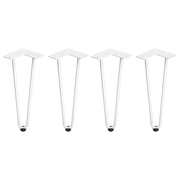 online Hairpin Set di Gambe H2 Aste per Tavolo H400 Verniciato Bianco Acciaio Emuca