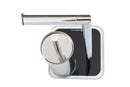 Piantana Portascopino da Bagno in Acciaio 20x20x56cm TFT Accessories Nera Cromo