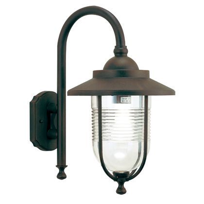 Lampada Applique Grande in Basso Color Ruggine da Esterno Linea Porto Sovil