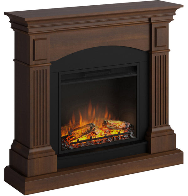 Camino Elettrico da Pavimento Effetto Fiamma 1500W Tagu Magna Noce Pregiato online