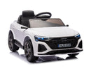 Macchina Elettrica per Bambini 12V Licenza Ufficiale Audi SQ8 E-Tron con Telecomando e Sedile Pelle Bianco