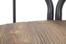 Libreria Berlin Double 86,5x42,5x110 cm in Ferro e Legno di Abete Naturale e Nero