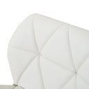 Sgabello da Bar Girevole 47x49x90-111 cm in Similpelle Bianco
