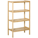 Scaffale 4 Ripiani 62x33x112 cm in Bambù Naturale