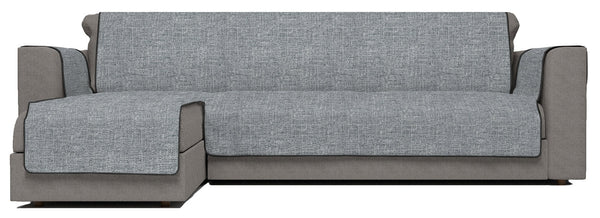 sconto Copridivano con Penisola Sinistra in Poliestere e Cotone Grigio Scuro Varie Misure