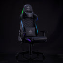 Sedia da Gaming Ergonomica con LED RGB in Similpelle Nera