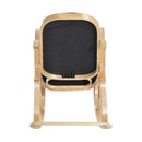 Poltrona a Dondolo in Legno Stile Classico Nero 