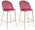 Set 2 Sgabelli Bar 51x55x105h cm Carry Velluto Blush