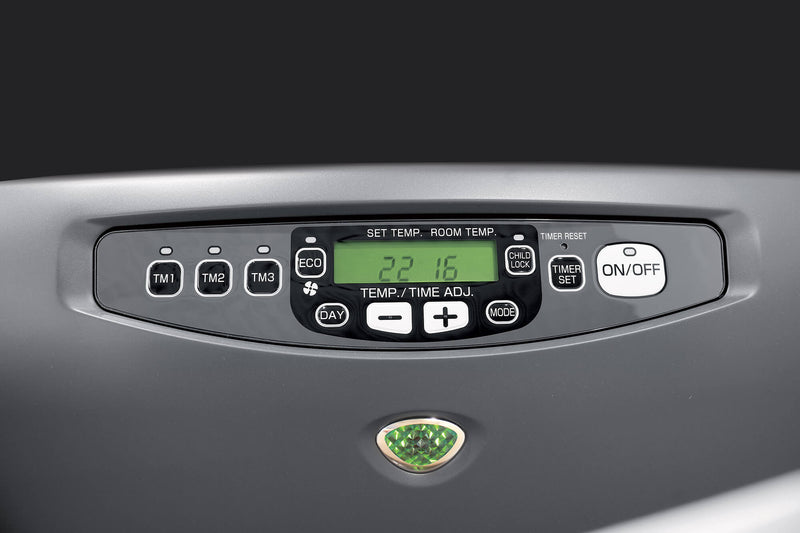 Stufa Elettrica a Combustibile Liquido Portatile 4650W Ventilata Karlsen Inverter 7747 Grigia