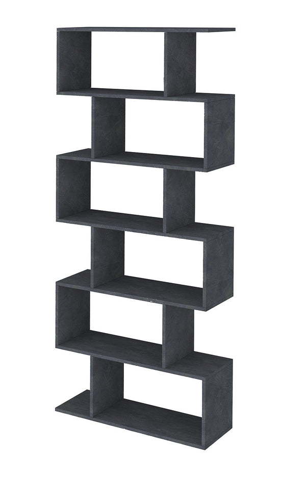 acquista Libreria Moderana 80x24,6x191,8 cm Calli Bianco Lucido e Ardesia