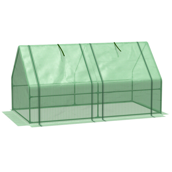 online Serra da Giardino 180x90x90 cm Telaio in Acciaio Copertura in PE Rinforzato Verde