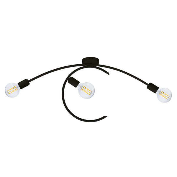 acquista Sospensione 3xE27 Montatura Verniciata Nero E-Energy Daniela