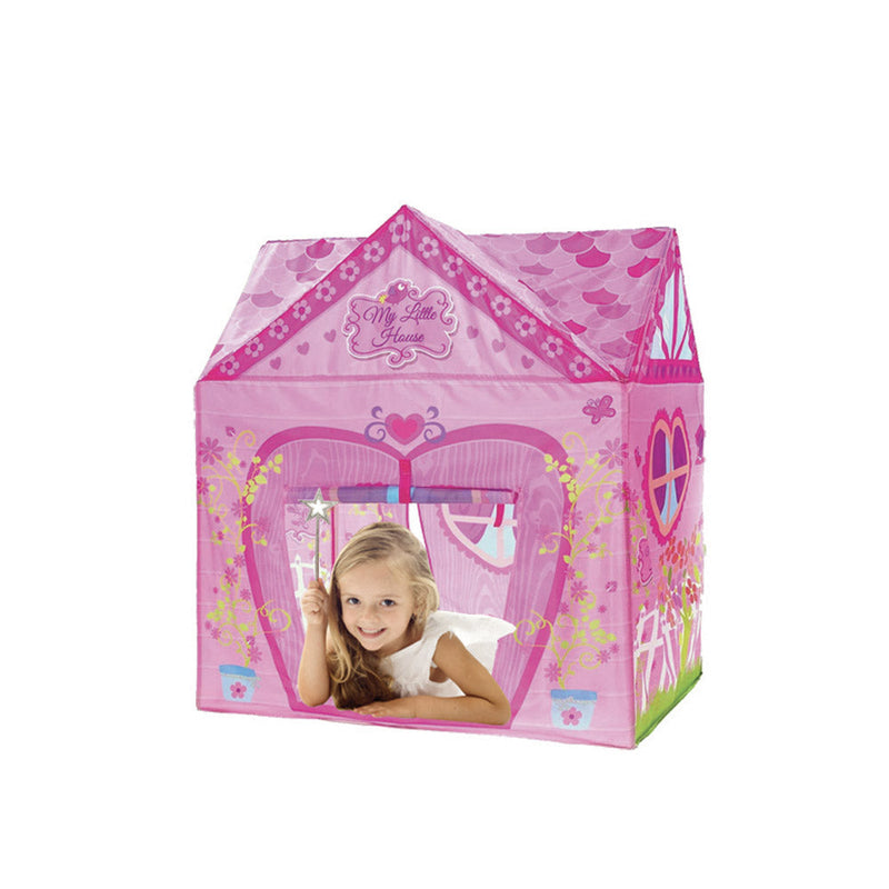 Tenda da Gioco per Bambini 95x72x105 cm Struttura in Plastica Tubolare Sweet Dreams Rosa