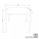 Tavolino Midway 41x41x43,5 h cm in Acciaio Grigio scuro