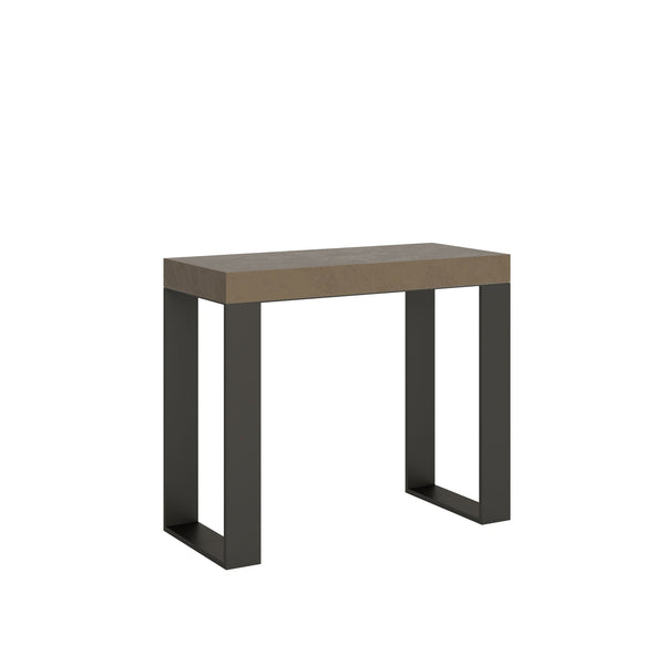 Consolle Allungabile 90-196x40x77 cm Tecno Small Tortora Telaio Antracite prezzo