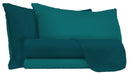 Set Lenzuola Sopra Sotto e Federe Doubleface Verde Petrolio\/Verde Bottiglia