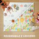 Tappeto per Bambini con Lettere 194x176,5x1,5 cm Superficie Impermeabile in XPE Multicolore      