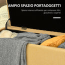 Panca Fondo Letto Contenitore 101x38,5x44,5 cm Rivestimento in Poliestere Giallo   