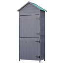 Casetta Box da Giardino 89x50x190 cm in Legno Grigio