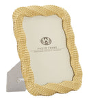 Cornice Bead Oro 20x2x25,3 cm in Poliresina e Vetro