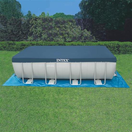 Piscina Fuori Terra Rettangolare H132x549x274cm con Pompa Scaletta e Teli Intex Ultra Frame