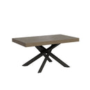 Tavolo Allungabile 160-264x90x77 cm Volantis Tortora Telaio Antracite 