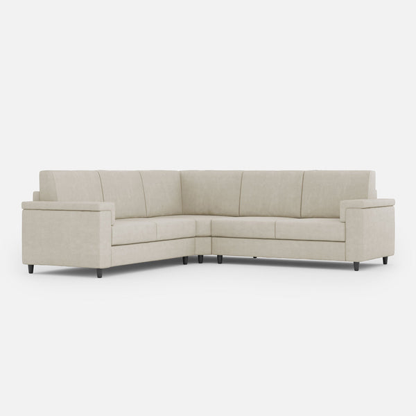 Divano Angolare 5 Posti 226x226x85 cm Marrak in Tessuto Latte sconto
