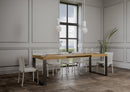 Tavolo Allungabile 140-244x90x77 cm Tecno Quercia Natura Gambe Antracite 