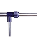 Stender Appendiabiti Larghezza e altezza regolabili con Ruote in Acciaio Inox 160x170 cm 