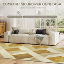 Tappeto Moderno da Soggiorno 230x160 cm Ipoallergenico e Lavabile con Effetto 3D in Polipropilene Giallo  