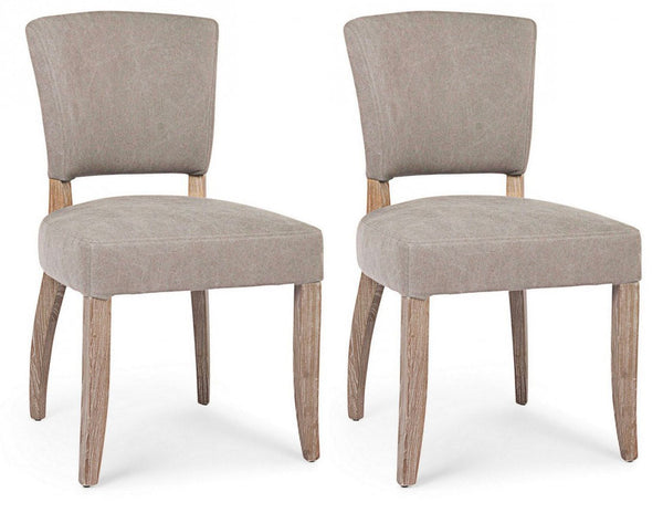 prezzo Set 2 Sedie 52x63x90h cm Maratriz Grigio