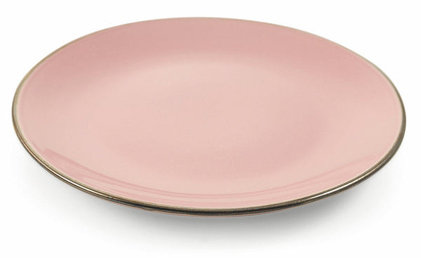 Set 6 Piatti Piani Ø26,5x2,5 cm in Gres Villa d'Este Home Tivoli Royal Passion Rosa sconto
