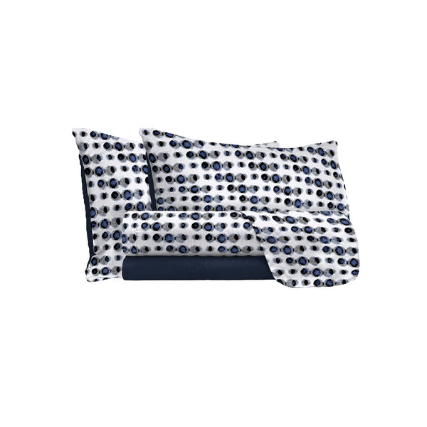 sconto Set Lenzuola con Stampa Sopra Sotto e Federe Optical