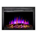 Camino Elettrico da Incasso 50,2x71,2x18 cm Effetto Fiamma 1500W Capri Nero