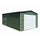Capannone Box con Saracinesca in Lamiera Verde per Deposito Attrezzi 370x790x280cm Enaudi