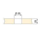 Connettore Quadrato a Incasso 2 Prese Usb 37 mm Plastica Grigio Metallizzato Emuca