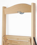 Sedia Scala Pieghevole 51x41xh75 cm in Legno Faggio Massello Grigio Scuro