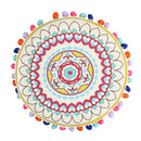 Pouf Tondo Ø40xh30 cm in Velluto Arancione