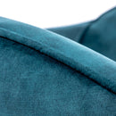 Poltrona 91x78x65 cm in Velluto Ottanio