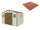 Pavimento per Casetta Box da Giardino 325x240x233 cm in Plastica Terracotta