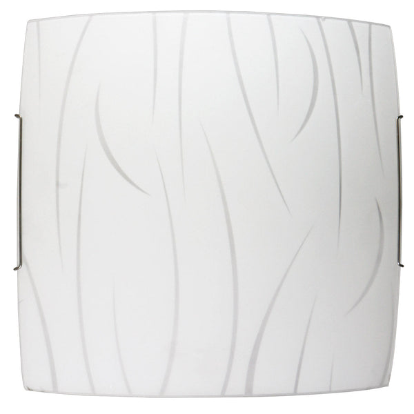 Plafoniera 1xE27 Ganci Filo Acciaio Vetro Lastra Bianco E-Energy Simone online