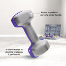 Set di Manubri Fitness 12 kg con Impugnatura Antiscivolo e Valigetta 41x30x8 cm in Acciaio e PU Multicolore      