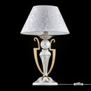 Lampada da tavolo Elegant in Metallo Monile Bianco con Oro