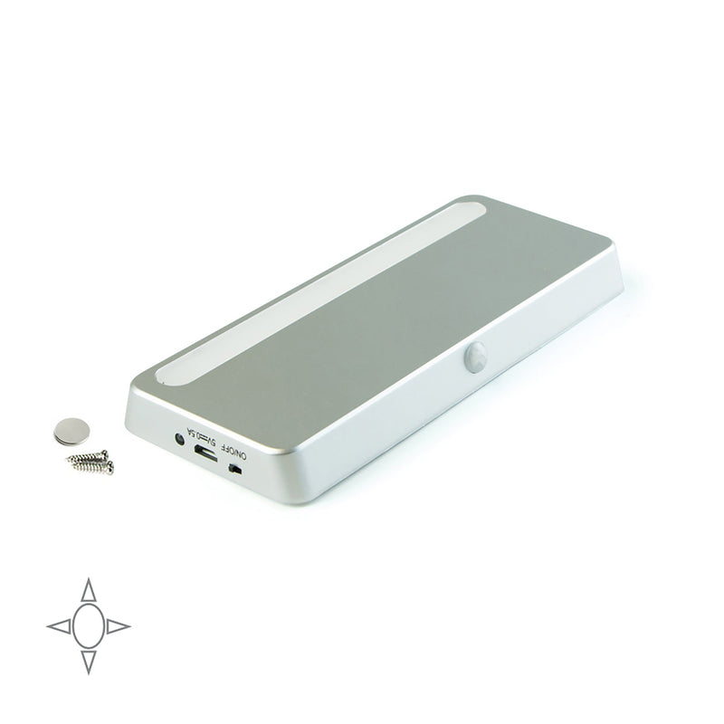 Lampada LED a Batteria Ricaricabile Sotto Pensile con Sensore di Movimento 1W Luce Bianca Naturale Emuca