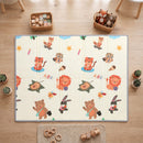 Tappeto Gioco per Bambini 0-3 Anni 200x150x1,5 cm a Tema Foresta Pieghevole e Reversibile in XPE Multicolore      