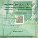 Serra a Tunnel Anti-UV 4x2x2 m con 6 Finestre a Rete e Ingresso Arrotolabile in Metallo e PE Verde      